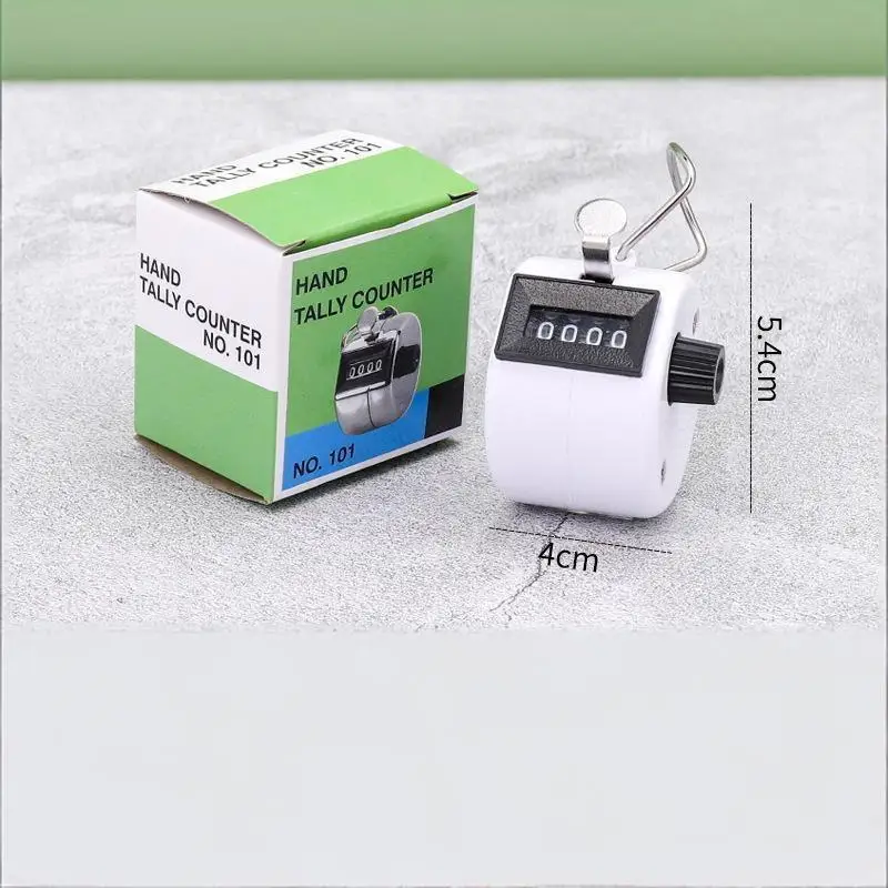 Handlicher 4-stelliger digitaler Zähler, mechanischer manueller Handzähler für Inventur, Zählungen und Sportpunkte. – Detail 2