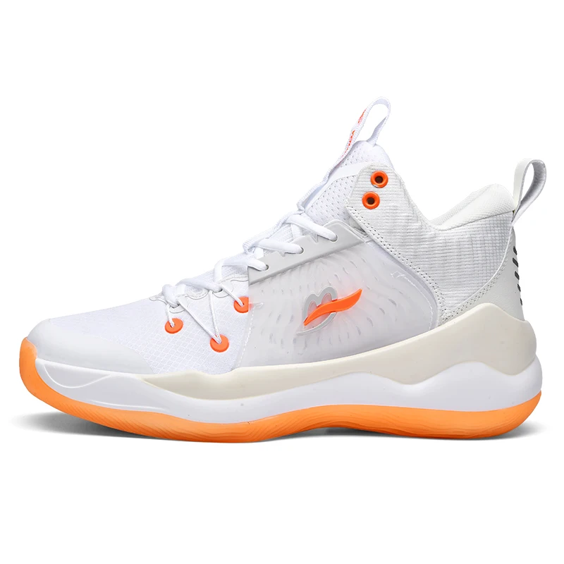 

2025Summer Breathable Comfortable High-Quality Cushioning Rebound Basketball Shoes Casual Trendy Shoes Couple Style White Orange