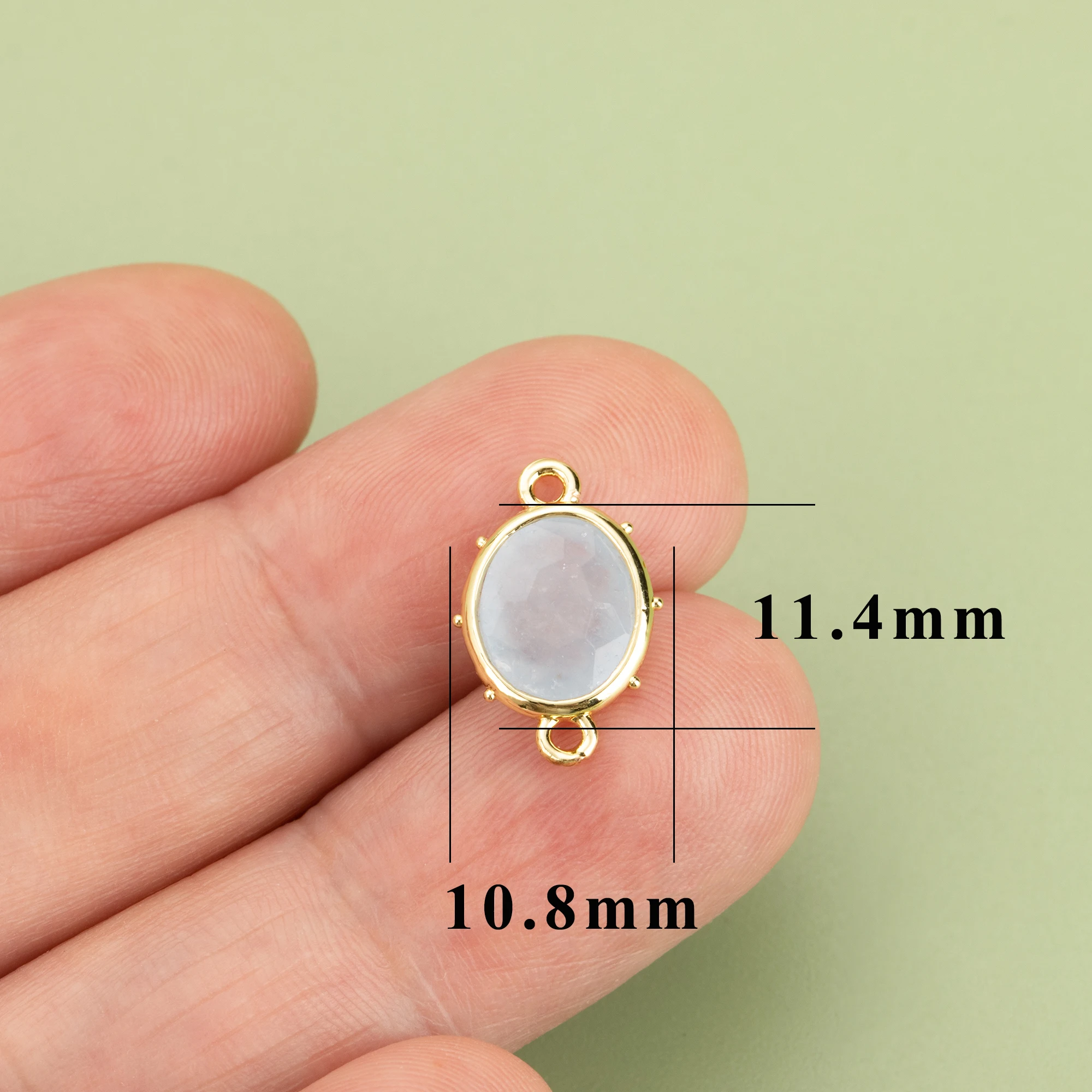 YEGUI,4pcs/lot,MI17,jewelry accessories,18k gold plated,copper,natural stone,jewelry making,hand made,diy pendants view 2