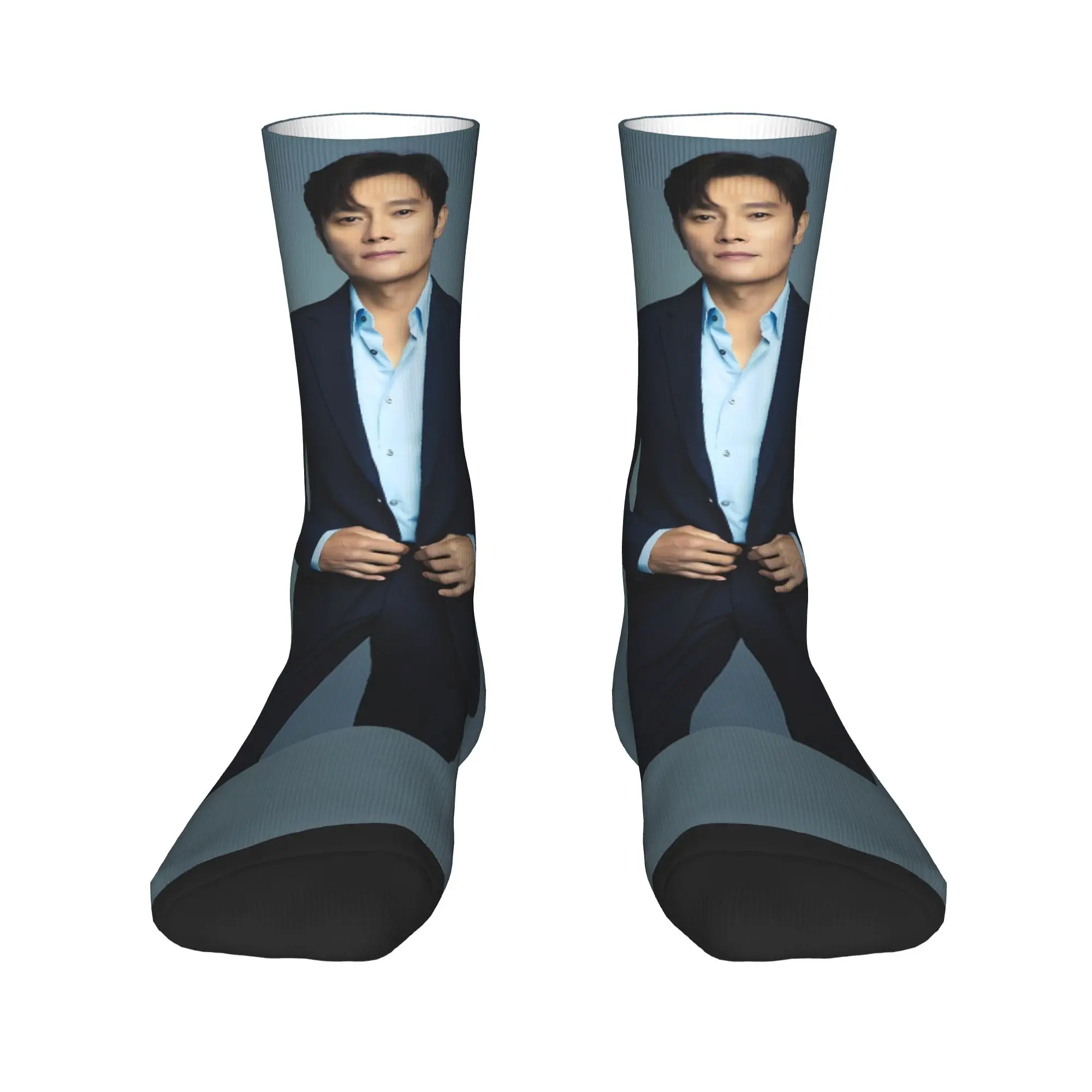 Lee Byung hun chaussettes bas graphiques chaussettes antidérapantes pour hommes de haute qualité hiver chaussettes d'extérieur drôles