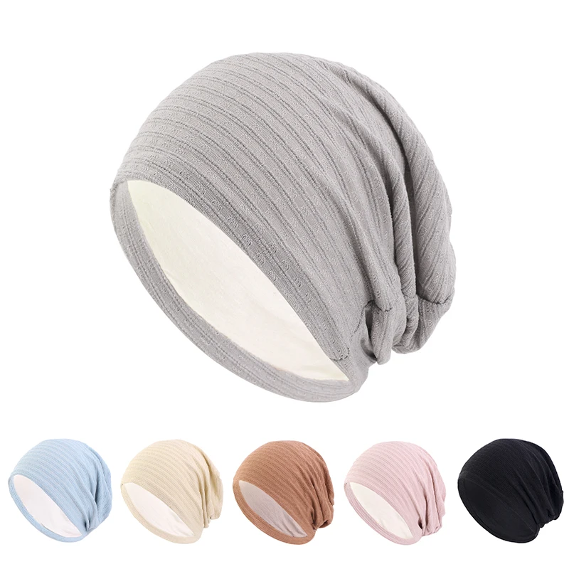 

Unisex Trend Stripes Warm Slouchy Skullies Beanies Hat For Men Women Casual Outdoor Baggy Skullcaps Turban Soft Bonnet Ski Cap