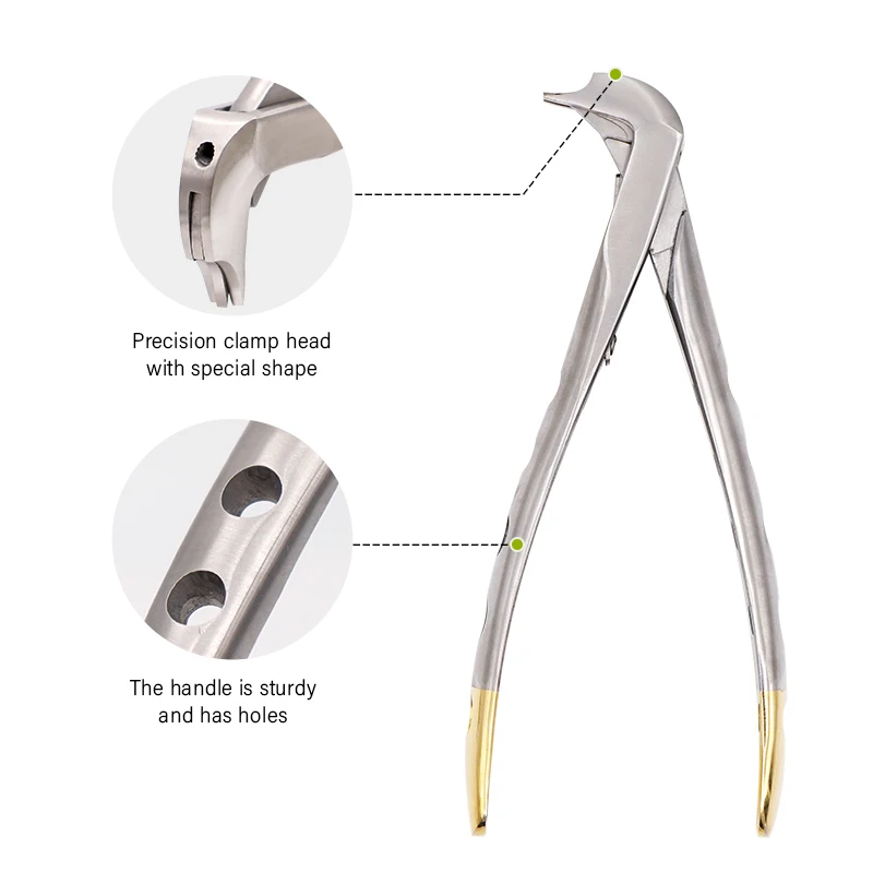 Alicate removedor de coroa dentária, espalhador de coroa, bico quebrado, elevador de raiz, aço inoxidável, ferramenta cirúrgica de dentista
