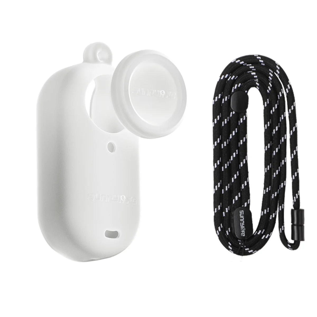 Protective Case for Shadowstone GO 3S Silicone Case Thumb Camera Lens Cap Protective Case with Lanyard White