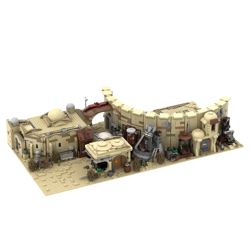 BZB Star Series War Scene Desert Village House Street View Creative Building Block Model Kids Toys DIY Brick Part Gifts