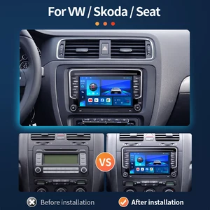 GrandNavi Android13 GPS Car Radio for VW Volkswagen Skoda Octavia Golf 5 6 Touran Passat B6 Pole Jetta 2Din Multimedia 8 Main sales steering wheel Volkswagen Multifunctional - №1