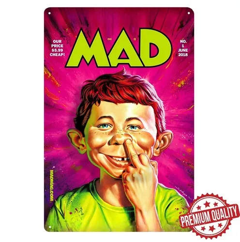 Mad Magazine Nr. 1 Cover Metallposter - Blechschild - Größe: