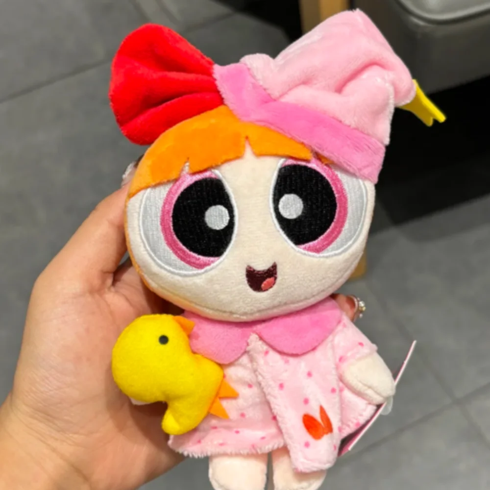 HUGKIS The Powerpuff Girls Peluche Pigiama Cartoon Blossom Bubbles Buttercup Zaino Ornamentale Regalo di Natale per Ragazze