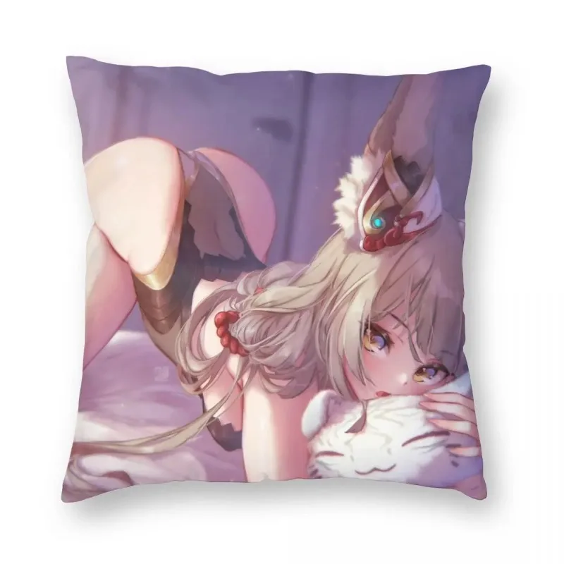 Nia Xenoblade Square Pillowcase Peach skin polyester pillowcase Pattern Zipper Decor Car Cushion Cover Girls