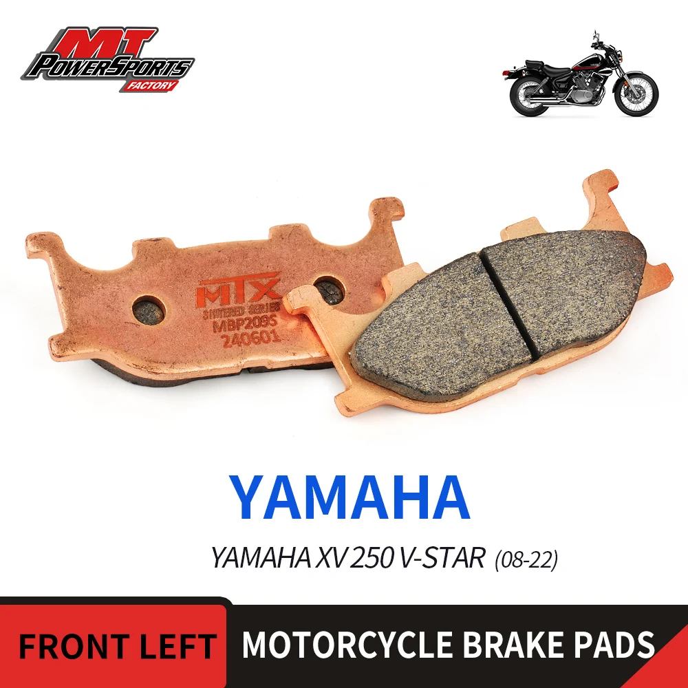 Pastillas de freno de motocicleta FA199 pastilla de freno de carretera delantera izquierda para Yamaha XV 250 v-star 2008-2022 Kit de pastillas de freno de repuesto