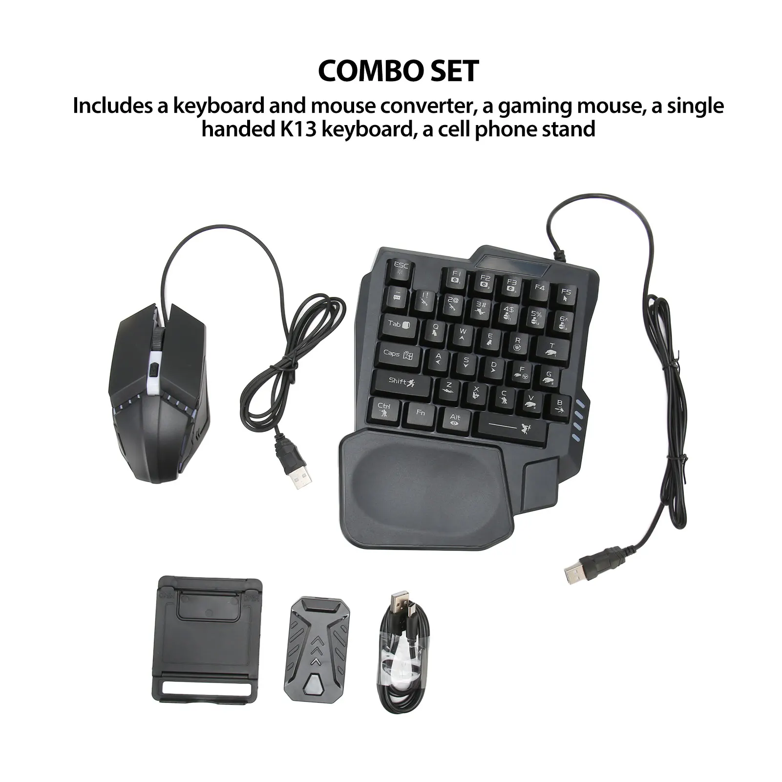 4 in 1 Mobile Game Combo Pack Mobile Gamepad Controller Gaming Keyboard Mouse Converter for Android for IOS