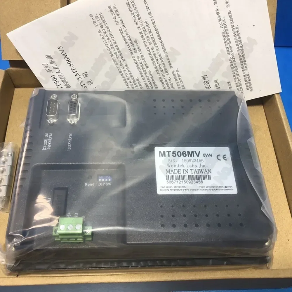 Weintek Hmi 5.6 Mt506mv 5wv Tft Lcd Painel Operador de Tela de Toque 320×234 Pixels 4m Dram 256 Cores Novo