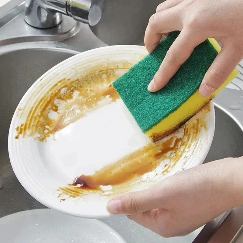 5/10/20 Pcs Double-sided Cleaning Dishwashing Sponge Household Scouring Pad Kitchen Wipe Dish Cleaning Brush Sponges