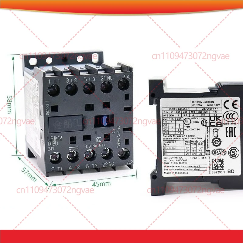 For Schneider LP1K1210BD LP1K1201BD3 DC24V Contactor Electrical Control Industrial Parts