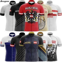 New AUSTRIA Team Men Cycling Jersey MTB Maillot Bike Shirt Downhill Jersey High Quality Team Mountain Bicycle Clothing