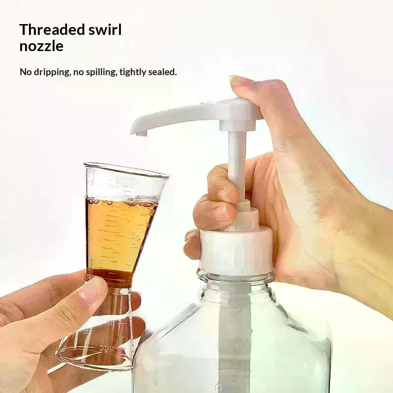 /TPz/Coffee Syrup Dispenser Multi-Function Honey Sauce Ketchup Bottle With 15CC Pump Scale Syrup Drip Dispenser Tool 1100/1600ml