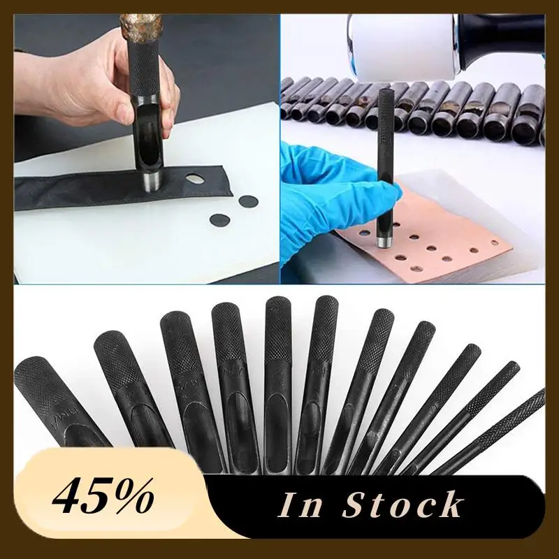 

A60z11pcs Round Steel Hollow Punch Set, 1-11Mm Leather Craft Hollow Hole Punch Tools For Leather, Watch Band, Canvas, Eyeletmay