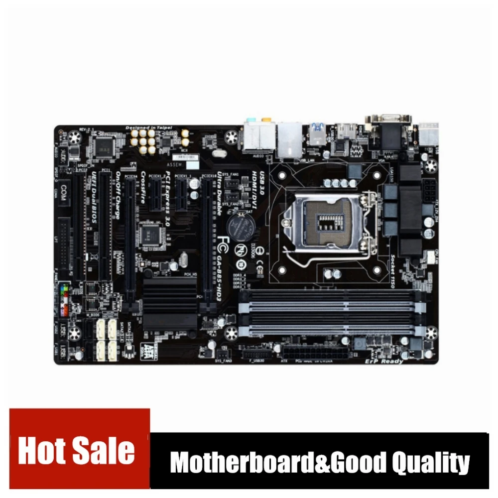 

For GA-B85-HD3 Desktop Motherboard B85 Socket LGA 1150 i3 i5 i7 DDR3 32G Micro-ATX UEFI BIOS Mainboard