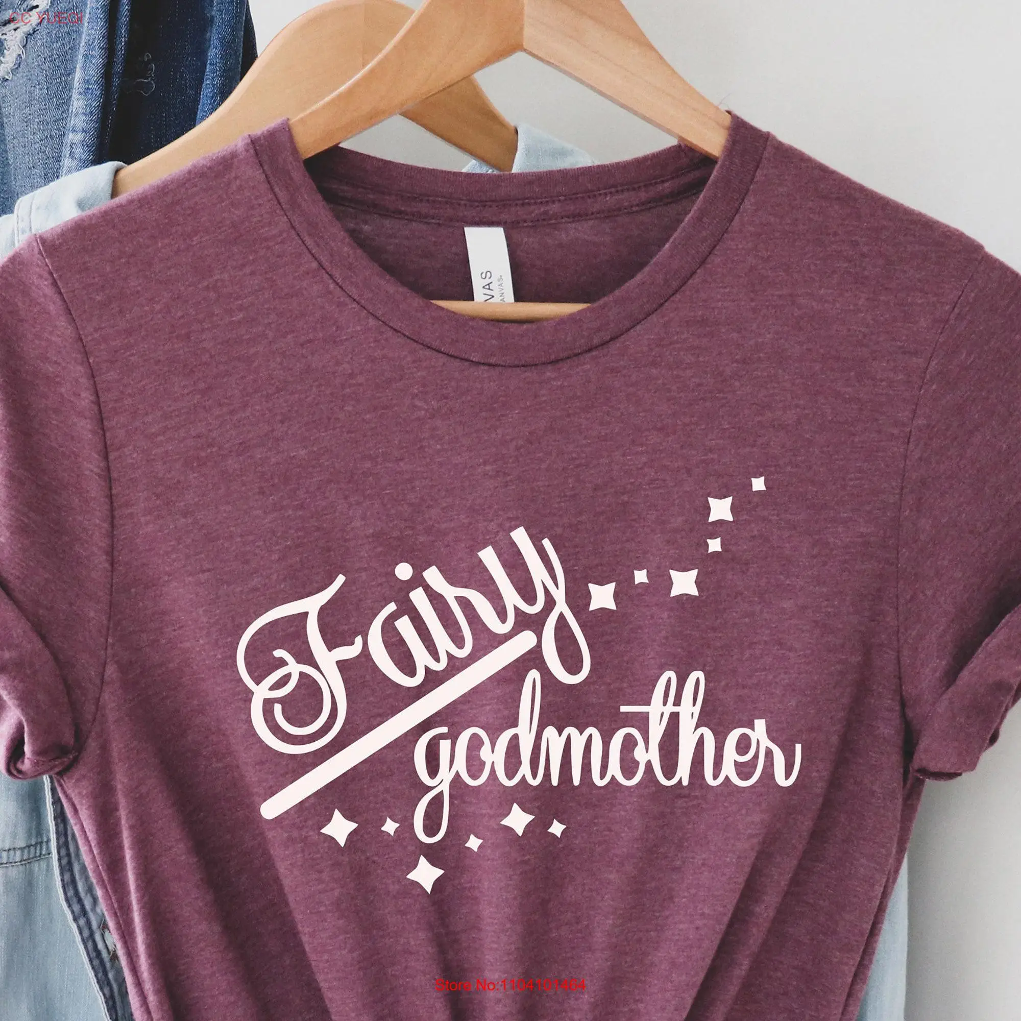 Fairy Godmother T Shirt for Baptism s mom Mother's Day long or short sleeves