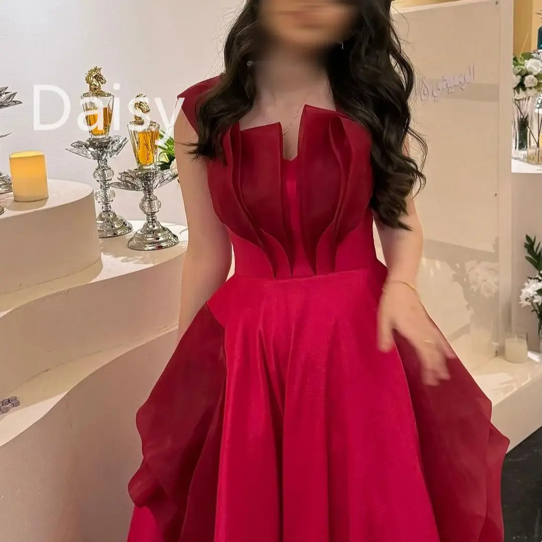 Custom Made Prom Dresses gala Elegant Red Evening Dress For Women Saudi Arabia Formal Wedding Party Dress 2024 Ball Gown