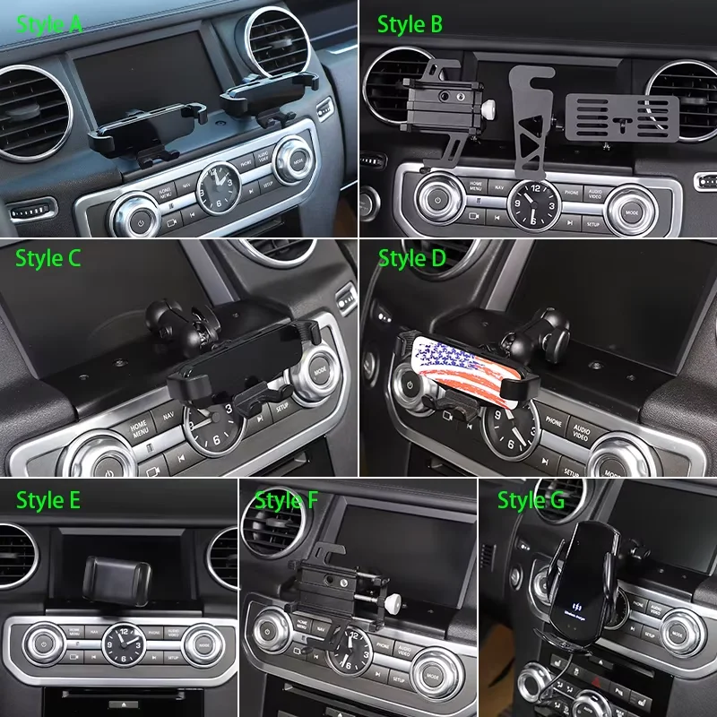 

For 2010-2016 Land Rover Discovery 4 LR4 aluminum alloy car navigation screen front mobile phone bracket GPS bracket auto parts