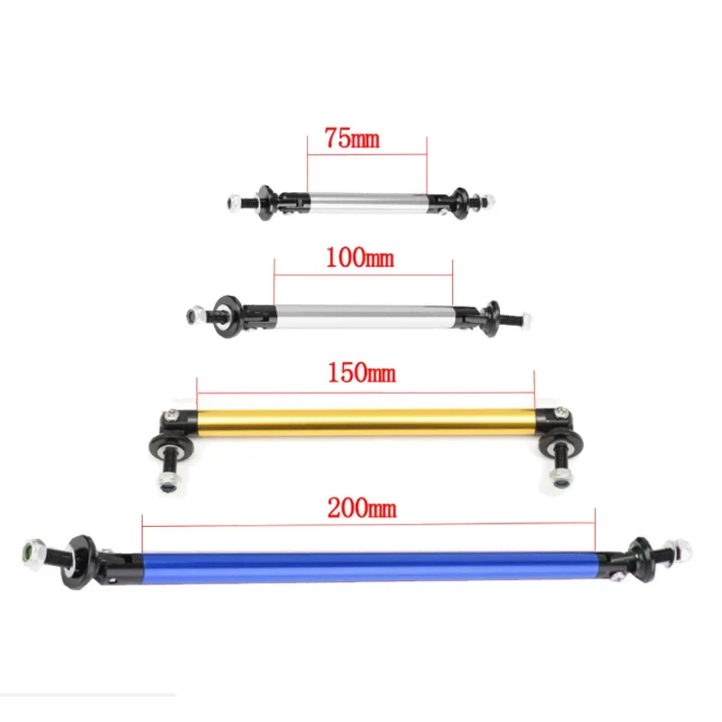 Aluminum Alloy Universal Car Auto SUV  Front Rear Bumper Lip Splitter Spoiler Strut Rod Tie Support Bar 10cm 15cm 20cm