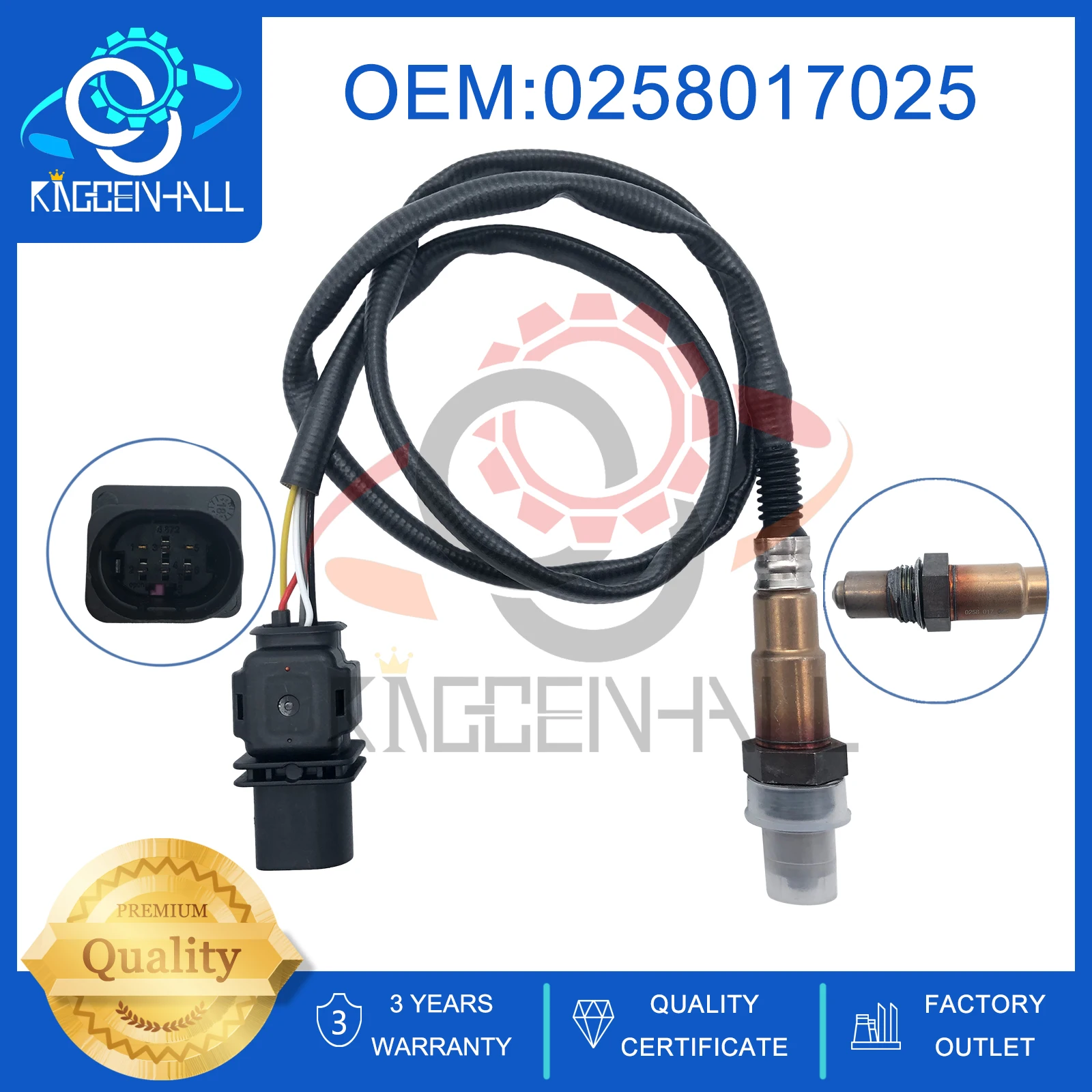 0258017025 07C906262BB O2 Oxygen Sensor For Audi R8S6 Ford Navigator Porsche 911 Boxster Cauman SAAB 9-3 Volkswagen CC Passat