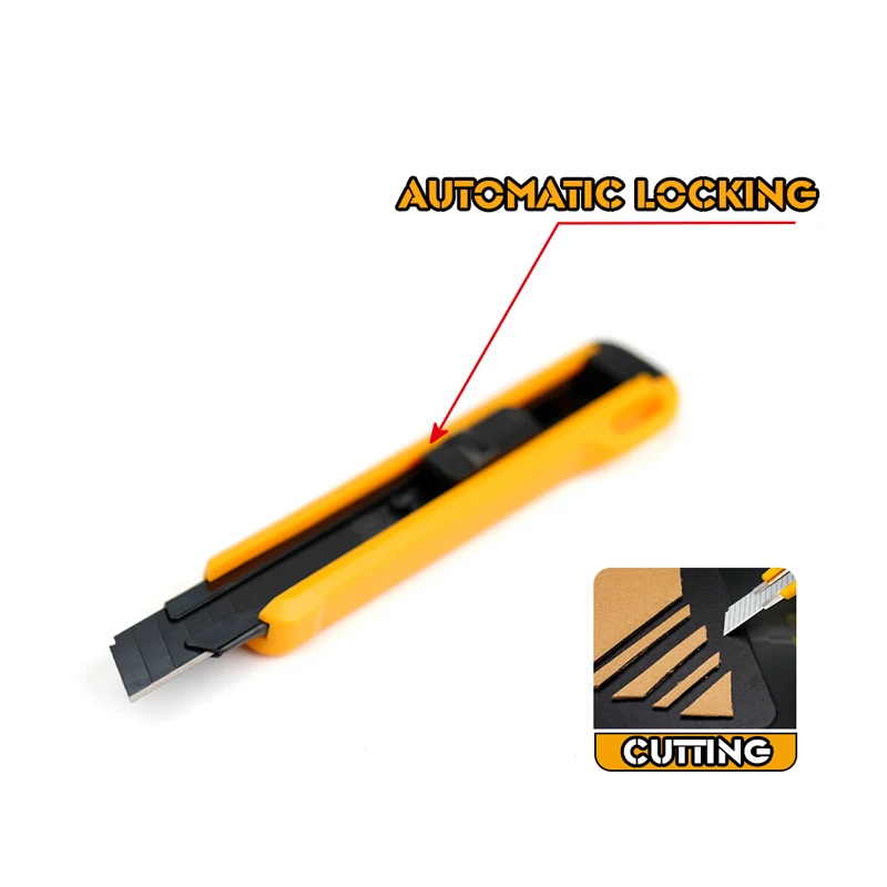 18mm Utility Knife Ergonomic Handle Automatic Locking Blade Suitable For Crafts DIY Portable Blade Storage Durable Structure