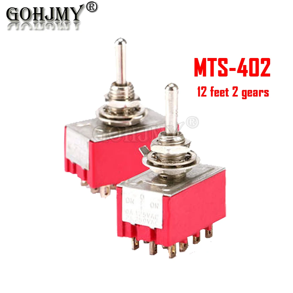 6A 125VAC 6mm Toggle Switch MTS 302 303 402 403 on off SPDT DPDT on off on 3PDT  Waterproof Switch SMTS-102 SMTS-202 miniature