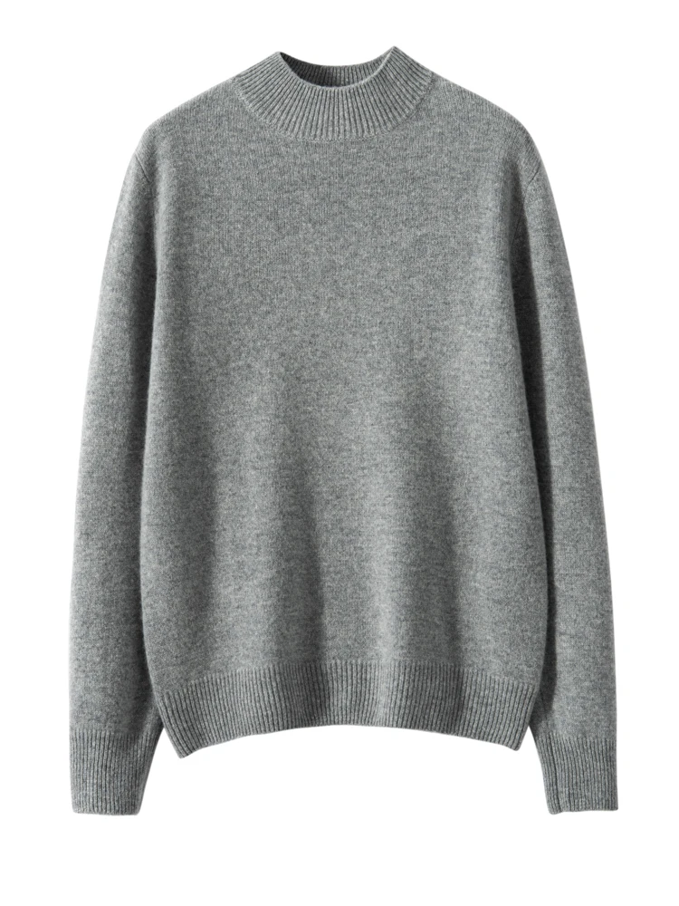 ADDONEE 여성 캐시미어 스웨터 기본 캐주얼 루즈 스웨터 부드럽고 따뜻한 목 넥 가을 겨울 100% 캐시미어 풀오버 니트웨어