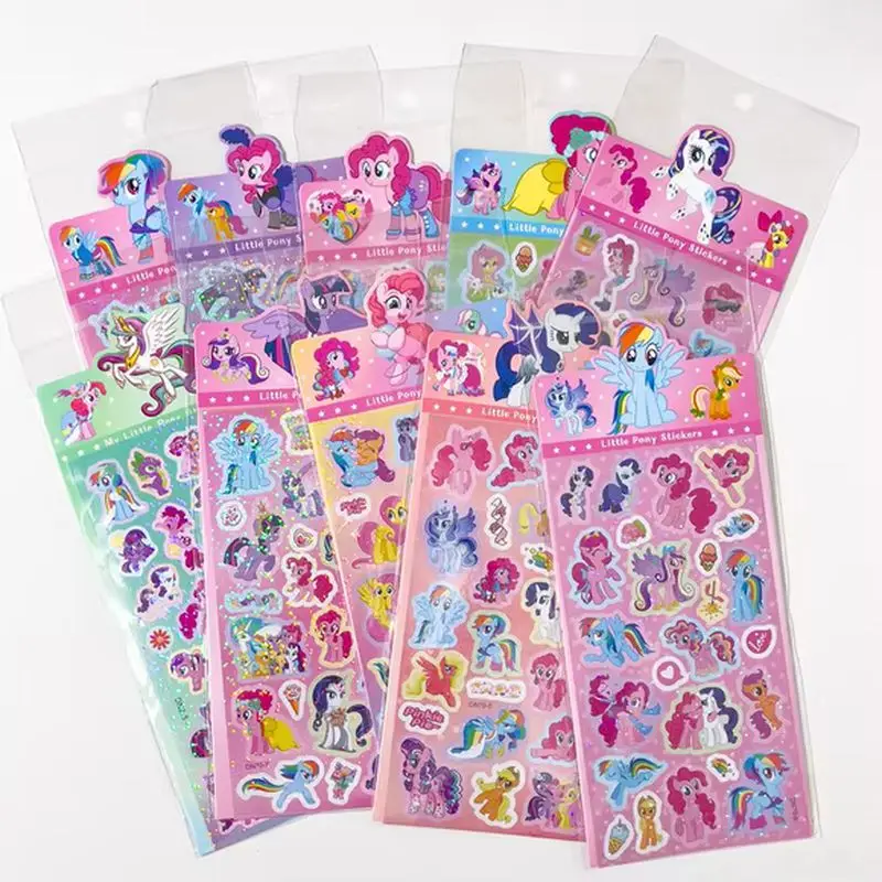 Little Pony Laser Sticker Set Girl Children'S Cute Cartoon Material Sticker For Office Stationery And School Supplies Decoration view 3