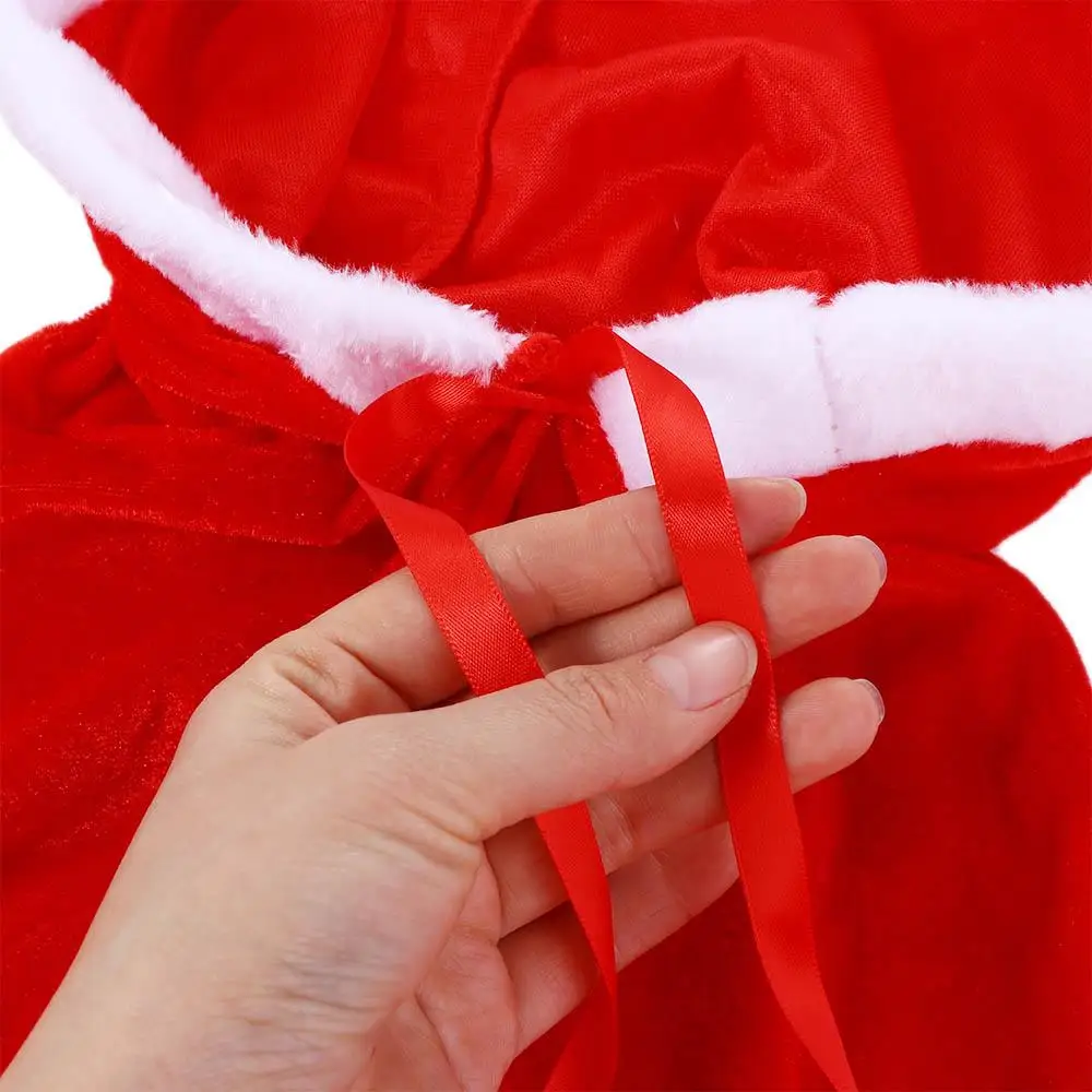 Chal para niña, capa roja, disfraz de Papá Noel, Otoño Invierno, capa de Navidad, capa de Navidad, Ponchos con capucha para mujer, disfraz de Cosplay