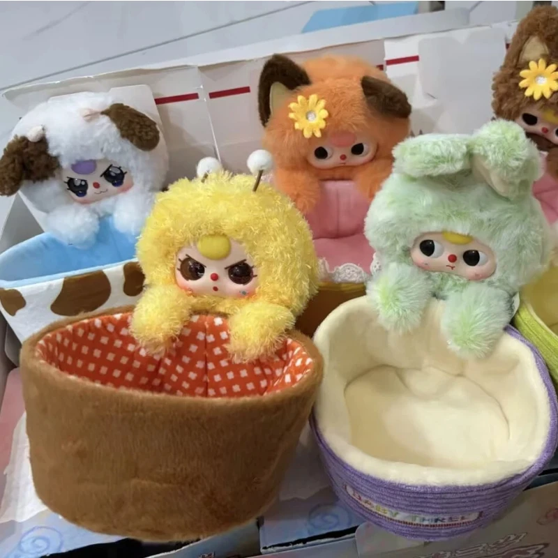 Bebê três cesta de armazenamento vinil pelúcia caixa cega caneta titular boneca bonito brinquedo na moda diversos caixa de armazenamento de mesa presente criativo