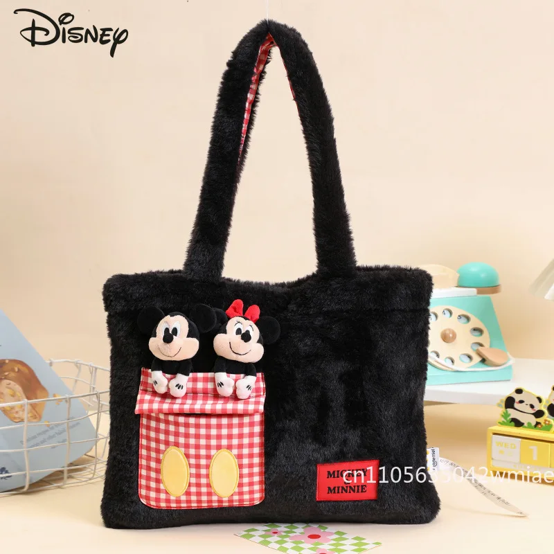 Tas Tangan Wanita Baru Disney Tas Bahu Wanita Kualitas Tinggi Modis Tas Penyimpanan Belanja Anak Perempuan Kapasitas Besar Serbaguna Kartun