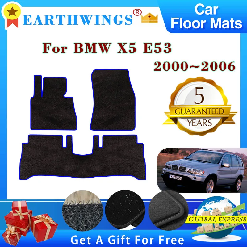 Car Floor Mats Fit For BMW X5 E53 2000 2001 2002 2003 2005 2006 Carpets Rugs Parts Premium Custom Interior Foot Pads Accessorise