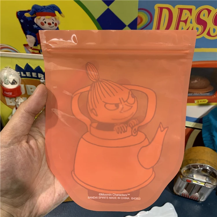 HippoMoomines Snufkin Little My Storage Bag 귀여운 만화 투명 봉인 된 가방 애니메이션 휴대용 보관 주머니 Collectible Toys