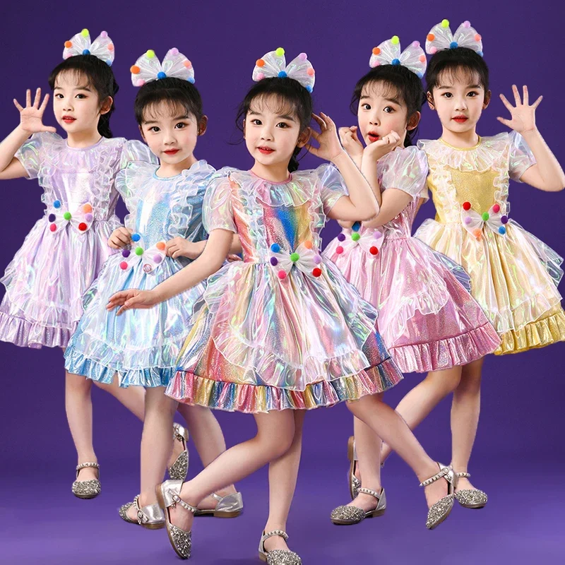 

Girls and Boys Group Performance Suit Modern Dance Ballet Dress Children's Dance Practice Suit Princess Dress