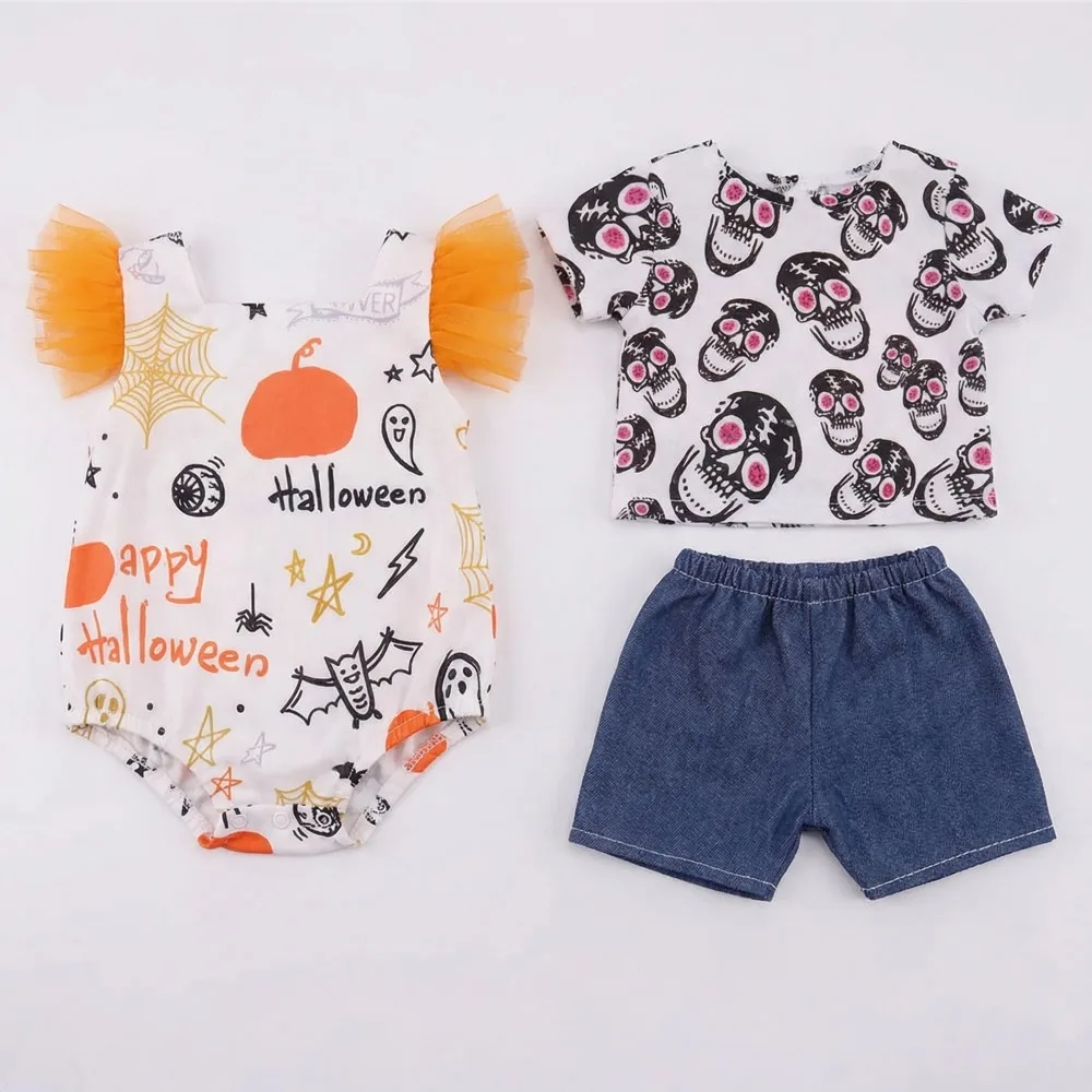

Christmas Style Doll Clothes Pumpkin Shaped Jumpsuit Cute Skirt For 18Inch American&43CM Baby Doll,Christmas Gifts Toys Kid