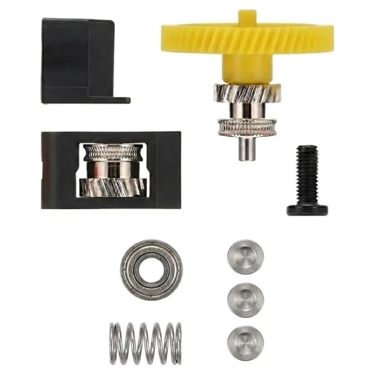 AA80 Extruder Gear Assembly for Lab P2S 3D Printer Includes Drive Gear, Driven Pulley, Bearing, Spring, Washers, Screw