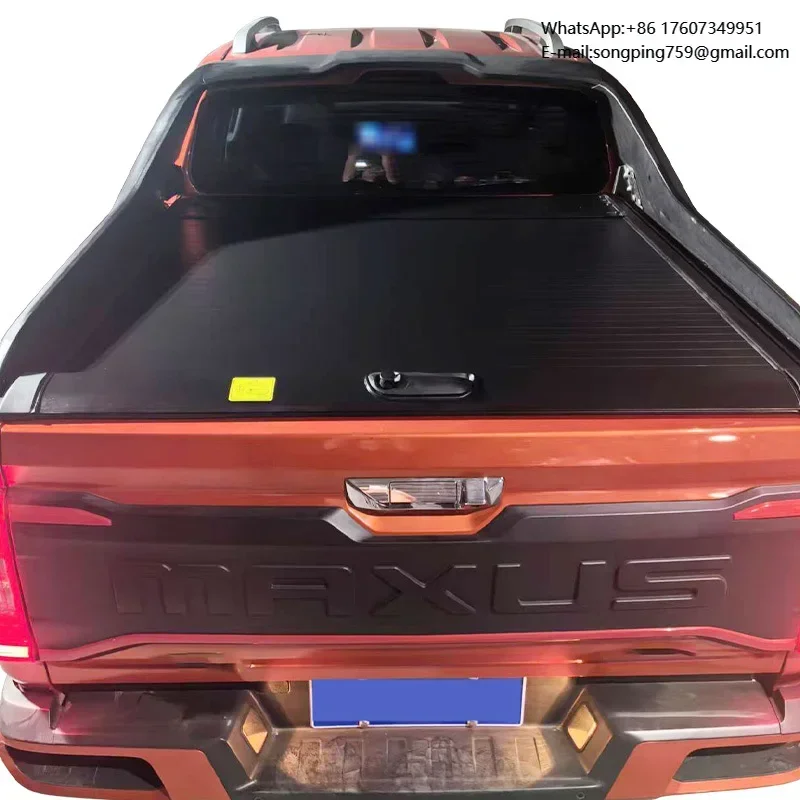 Retractable Manual Tonneau Cover - Embedded Design for Maxus T90 with OEM Plastic Roll Bar | Pickup Bed Cover