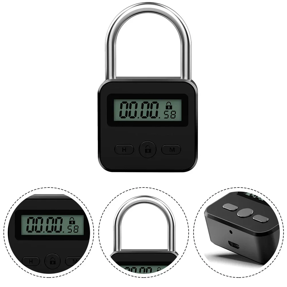 Security Lock Metal Timer Lock LCD Display Multi Function Electronic Time 99 Hours Max Timing Home Improvement Hardware Parts