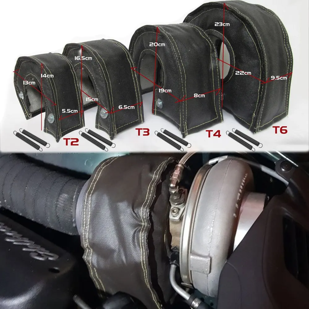 1pc T2 T25 T28 T3 T4 T6 Glasvezel Turbo Hitteschild Turbocharger Deken Cover Meest Turbine High Temperature Protection Wrap Heat
