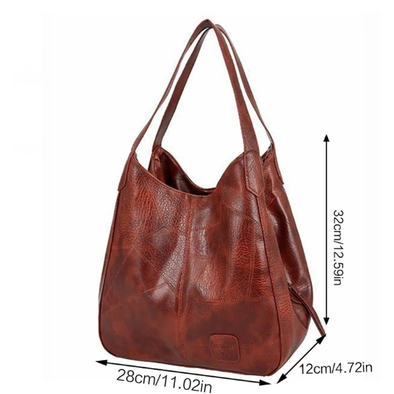 Womens Hand Bags Soft PU-Leather Shoulder Bags Ladies All-matching Shopping Dating Bag Large Capacity Crossbody Bag Gift