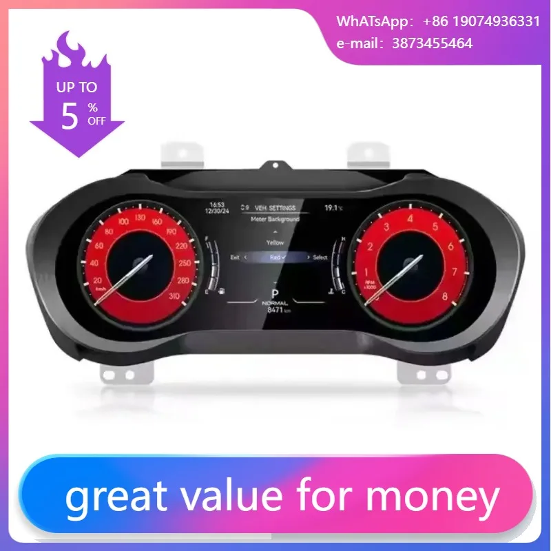 

DaoLuTong New Upgrade LCD Digital Cluster Speedometer Screen Panel For Auto Meter For Maserati GT/Quattroporte With Oil Gauge