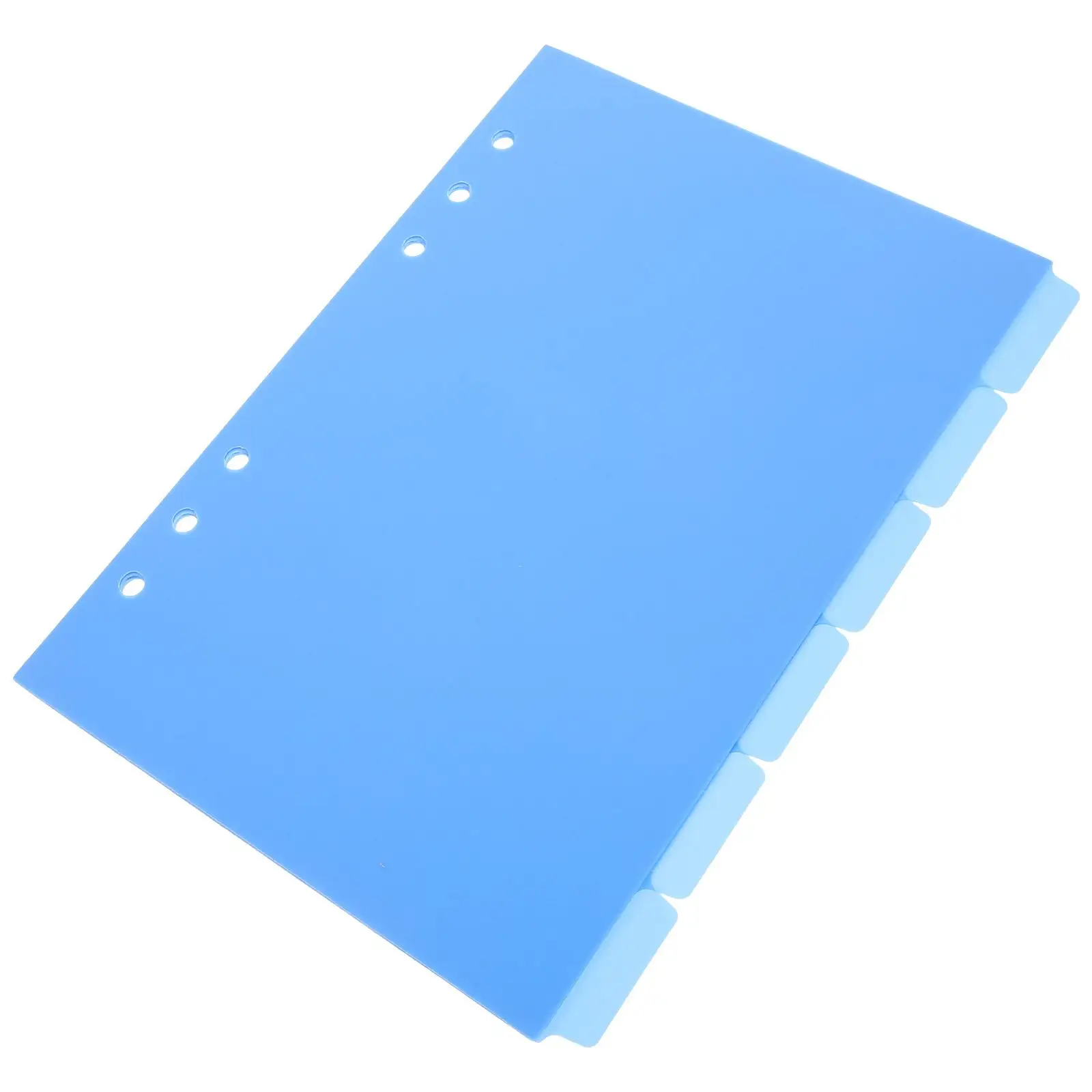 

Blue A5 Dividers 6 Pages PP Plastic Binder Dividers Binder Accessories Separator Tabs Colored Index Plastic Leaf Organizers