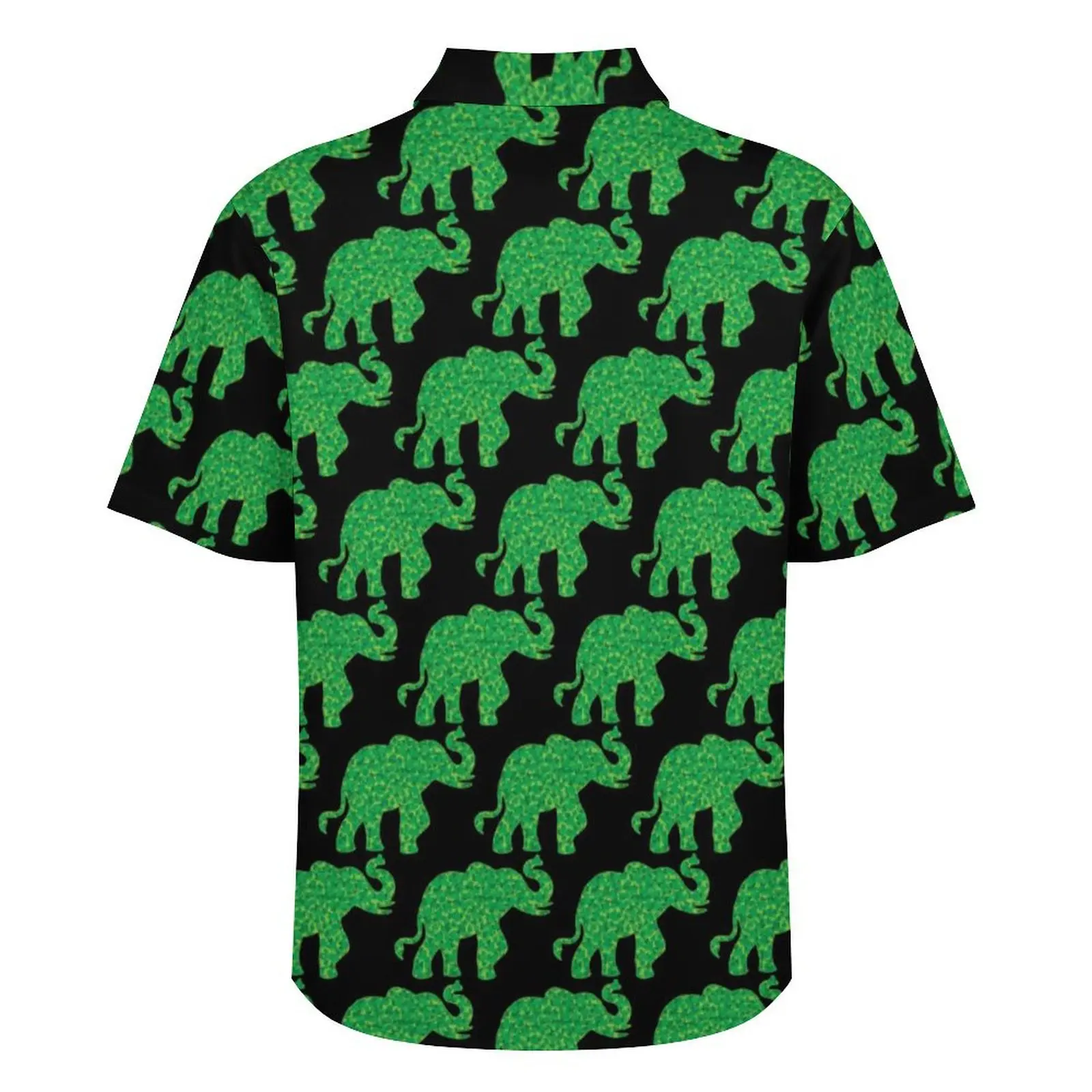 Camisa de playa de elefante para hombres, camisas casuales Vintage de la suerte Shamrocks, ropa de calle de manga corta hawaiana, blusas de gran tamaño, regalo de cumpleaños