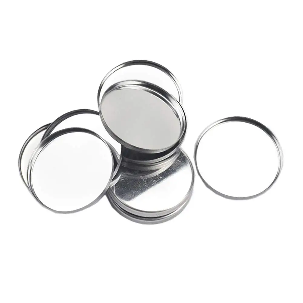 100 sztuk puste okrągłe metalowe blaszane patelnie paletowe okrągłe metalowe patelnie kosmetyczne patelnie do cieni do powiek do palety cieni do powiek magnetyczna paleta do makijażu