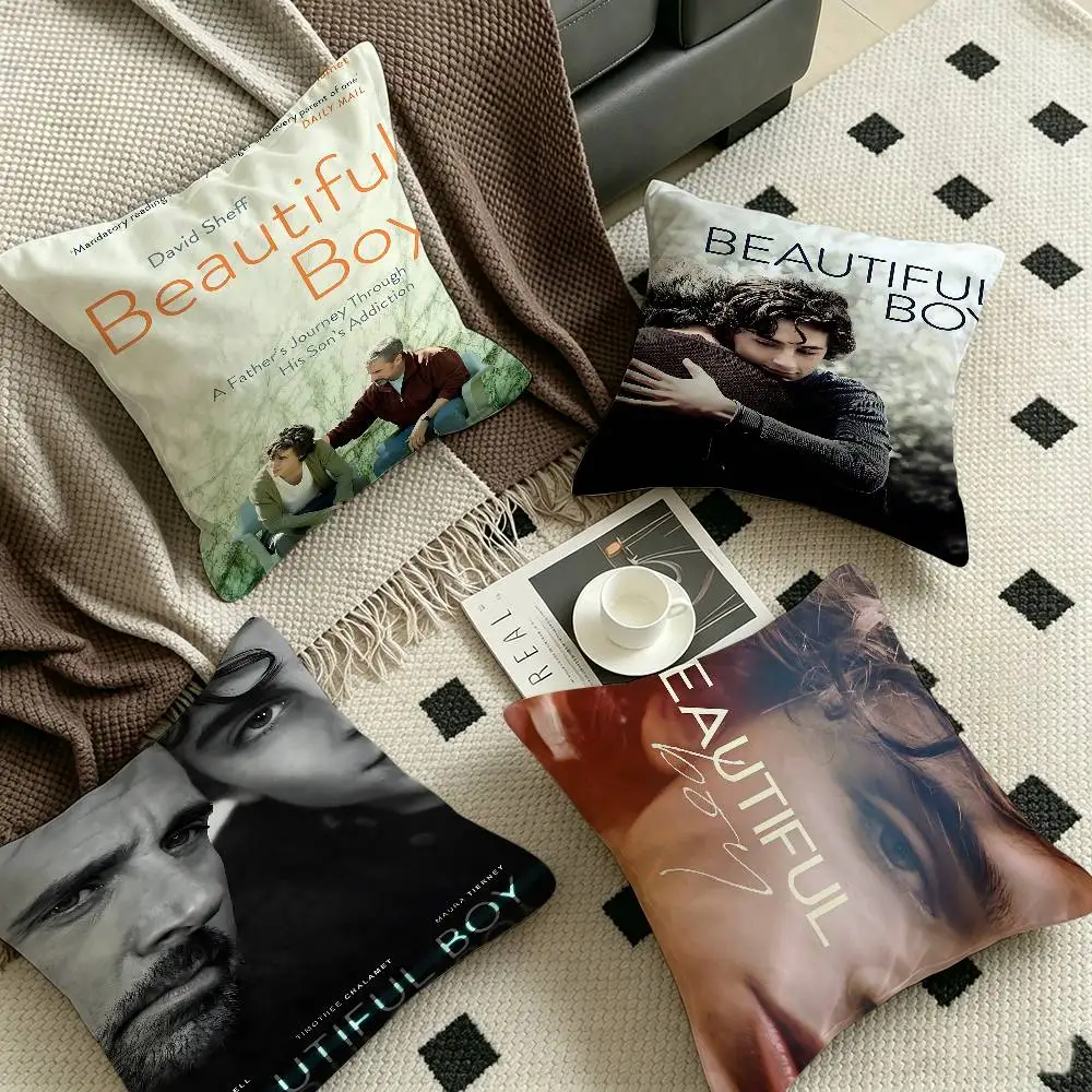 Movie Beautiful Boy  Maple Design Cushion Cover Happy Autumn Harvest decor Holiday Decorati Pillow Cover