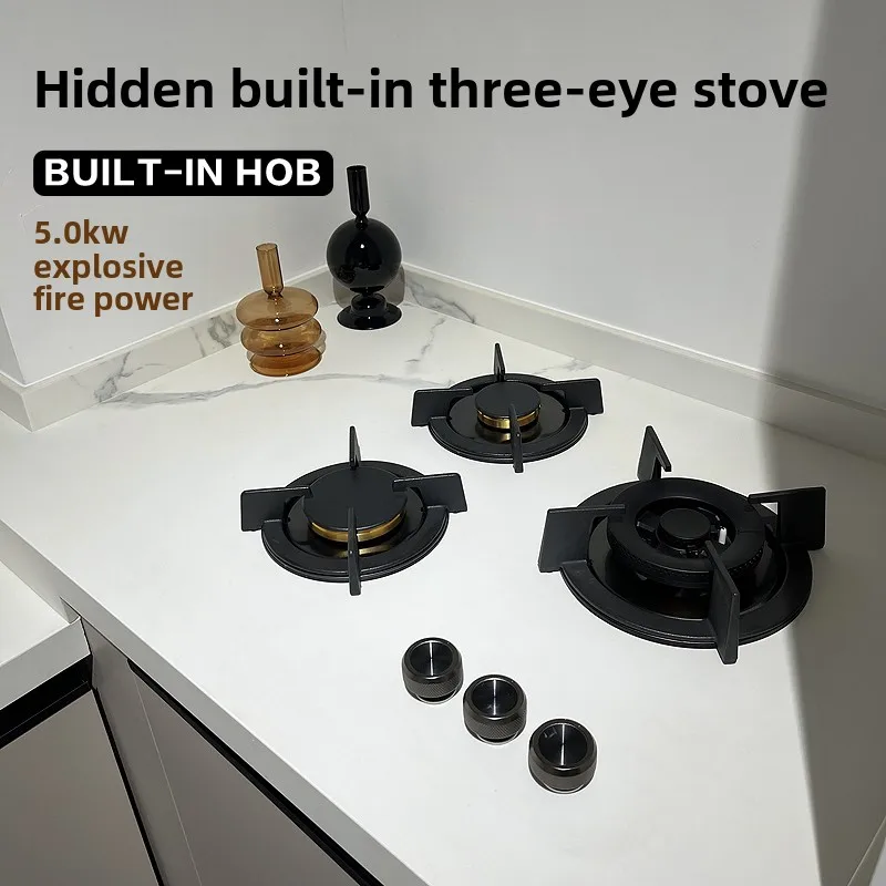 Slate Multi-eye Gas Stove Household Embedded Stove Multi-head Gas Stove Three-head Under