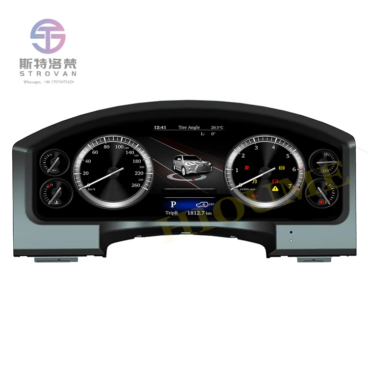 

Full LCD Speedometer Display Panel LINUX Instrument Cluster Upgrading Car Accessories for LAND CRUISER Prado 2010-2019