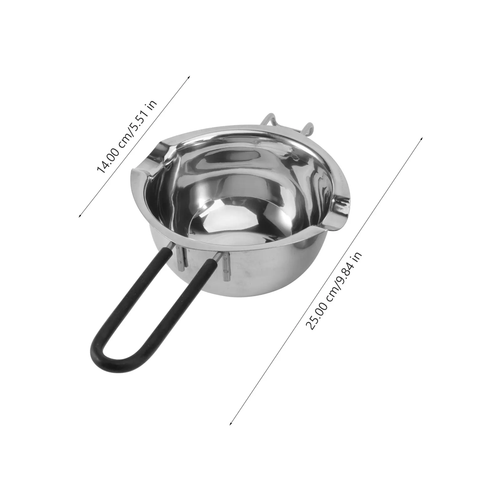 

2pcs Stainless Steel Melting Pot Rust Resistant Long Handle Sauce Container DIY Chocolate Tool Kitchen Supplies for Home